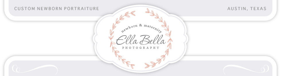 Austin Newborn Baby Posing Photographer ~ Ella Bella Photography logo
